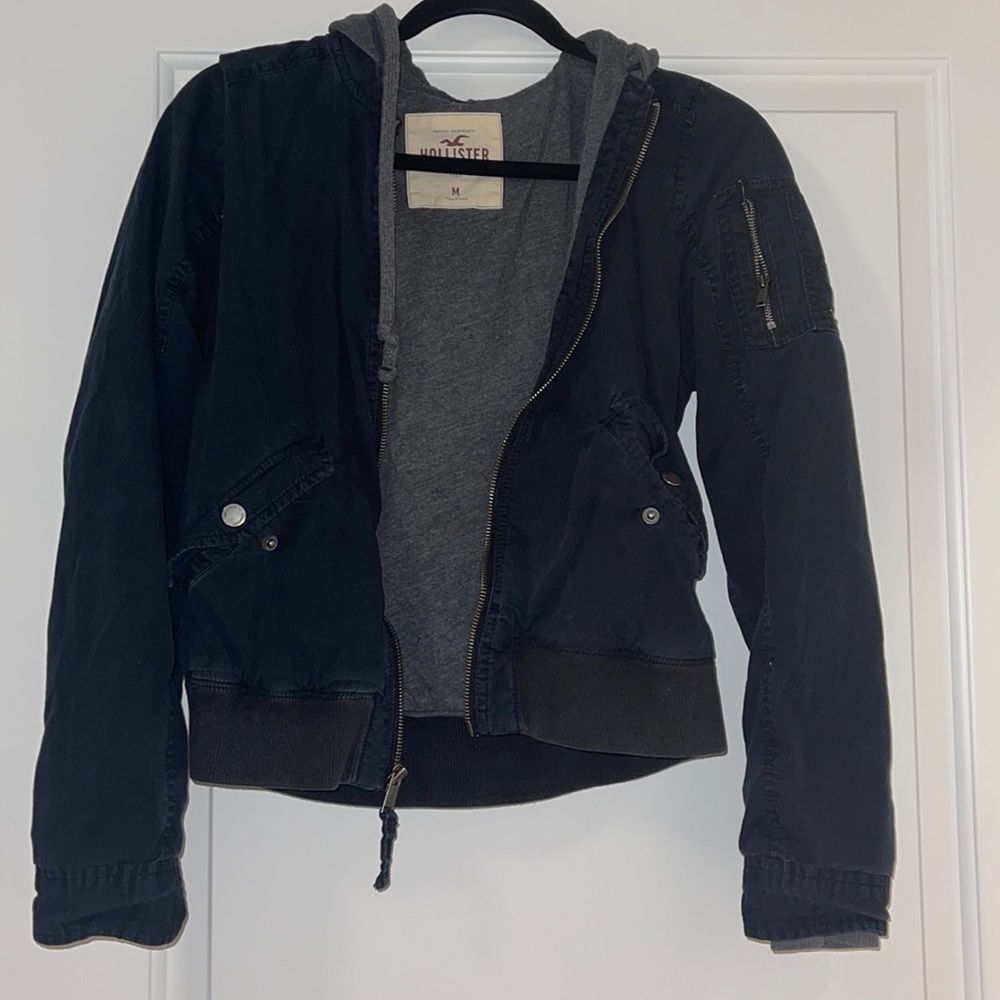 Navy Blue Bomber Jacket